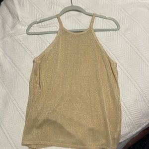 Gold halter top